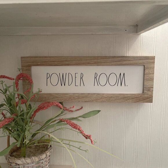 Rae Dunn | Wall Decor | Rae Dunn Large Wooden Wall Powder Room Sign ...
